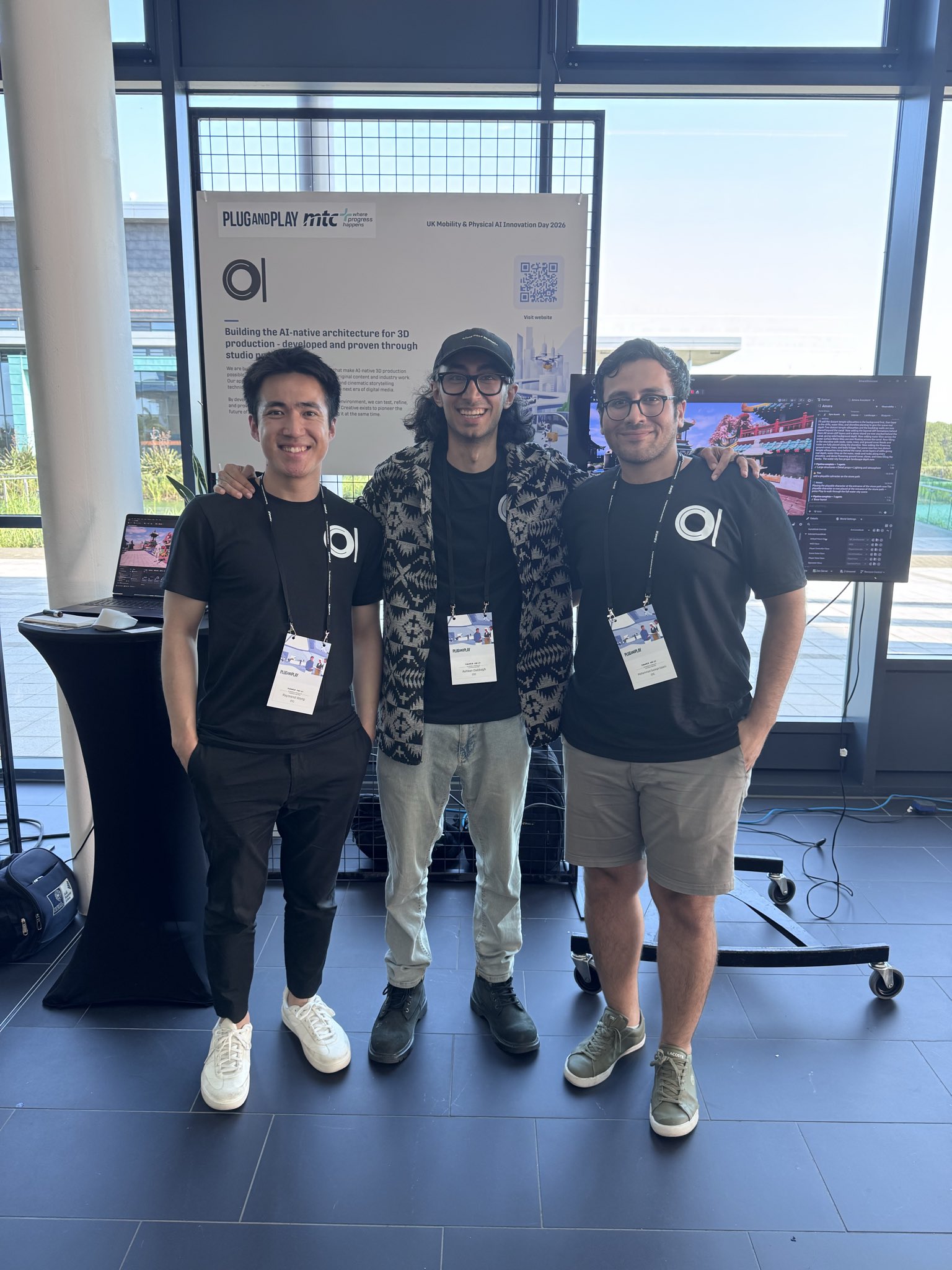 Zero One Creative team presenting Amara at Plug and Play UK's Mobility and Physical AI Innovation Day 2026